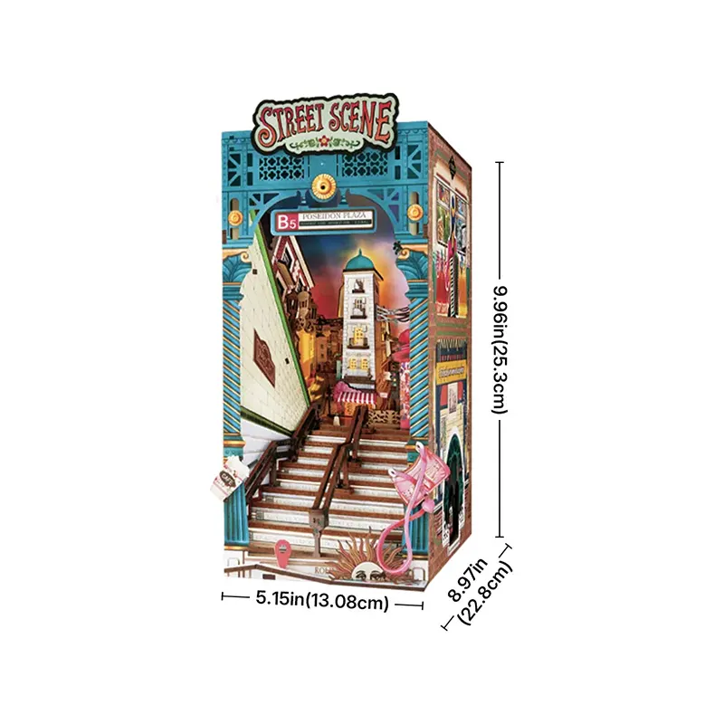 Robotime Rolife Street Scene DIY Book Nook Shelf Insert Kit TGB13 (Pre-Order)