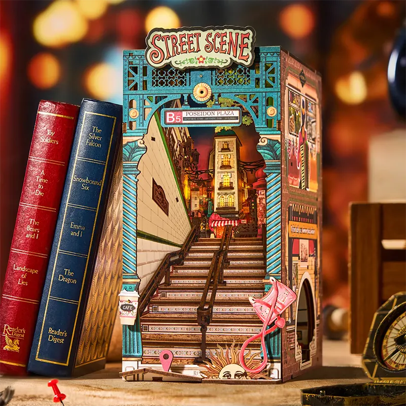 Robotime Rolife Street Scene DIY Book Nook Shelf Insert Kit TGB13 (Pre-Order)