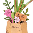 Robotime Rowood DIY Wooden Flower Pink Lily 3D Wooden Puzzle TW071