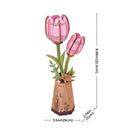 Robotime Rowood DIY Wooden FlowerPink Tulip 3D Wooden Puzzle TW082