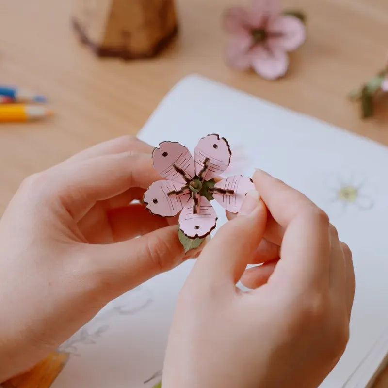 Robotime Rowood DIY Wooden Flower Sakura 3D Wooden Puzzle TW101 (Pre-Order)