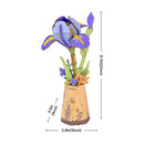 Robotime Rowood Purple Iris DIY Wooden Flower 3D Wooden Puzzle TW121