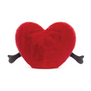 JELLYCAT AMUSEABLES RED HEART LARGE RED & BLACK 7X19X17 CM