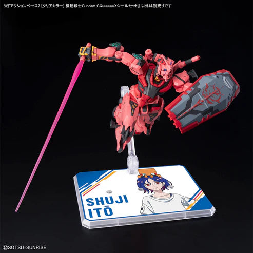 GUNDAM - ACTION BASE 7 (CLEAR COLOR) MOBILE SUIT GUNDAM GQUUUUUUX STICKERS SET
