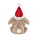 JELLYCAT BASHFUL CHRISTMAS BUNNY DECORATION BEIGE 4X6X13CM
