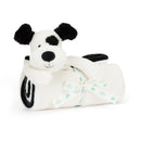 JELLYCAT BASHFUL BLACK & CREAM PUPPY BLANKIE 9X70X56CM