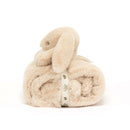 JELLYCAT BASHFUL LUXE BUNNY WILLOW BLANKIE BEIGE 9X70X56CM