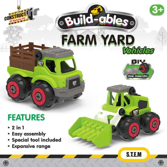 Construct IT Build-ables - Farm Yard Vehicles 2 in 1