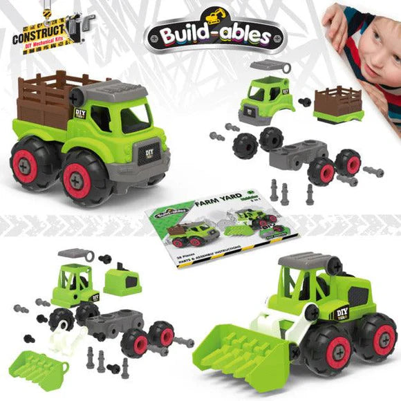 Construct IT Build-ables - Farm Yard Vehicles 2 in 1