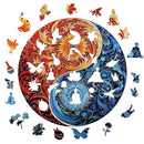 Woodbests - Yellow Blue Yin Yang Wooden Jigsaw Puzzle (160-200pcs)