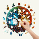 Woodbests - Yin Yang Tree of Life 7 Wooden Jigsaw Puzzle (160-200pcs)