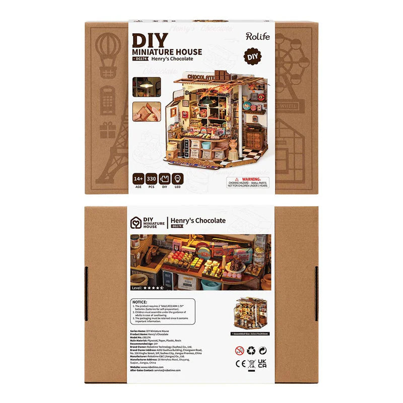 Robotime Rolife Henry's Chocolate DIY Miniature House DG174