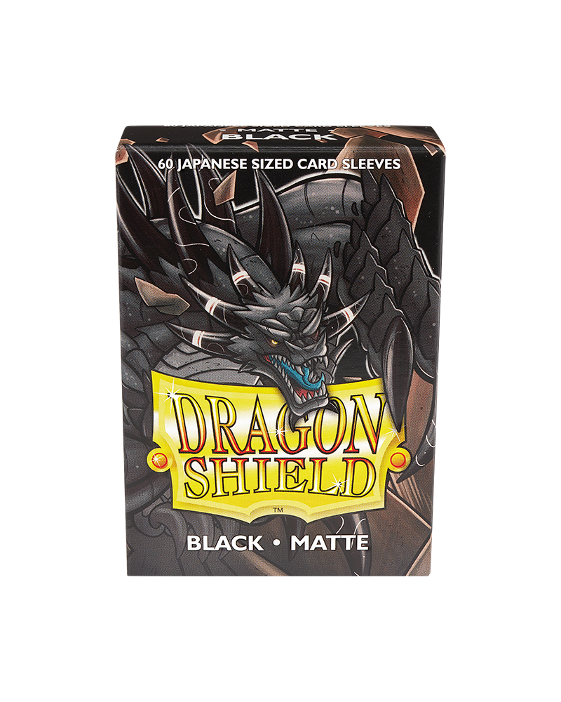 Dragon Shield: Black - Matte Sleeves - Japanese Size