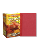 Dragon Shield: Clear Red - Matte Sleeves - Standard Size