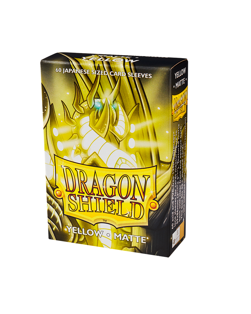 Dragon Shield: Yellow - Matte Sleeves - Japanese Size