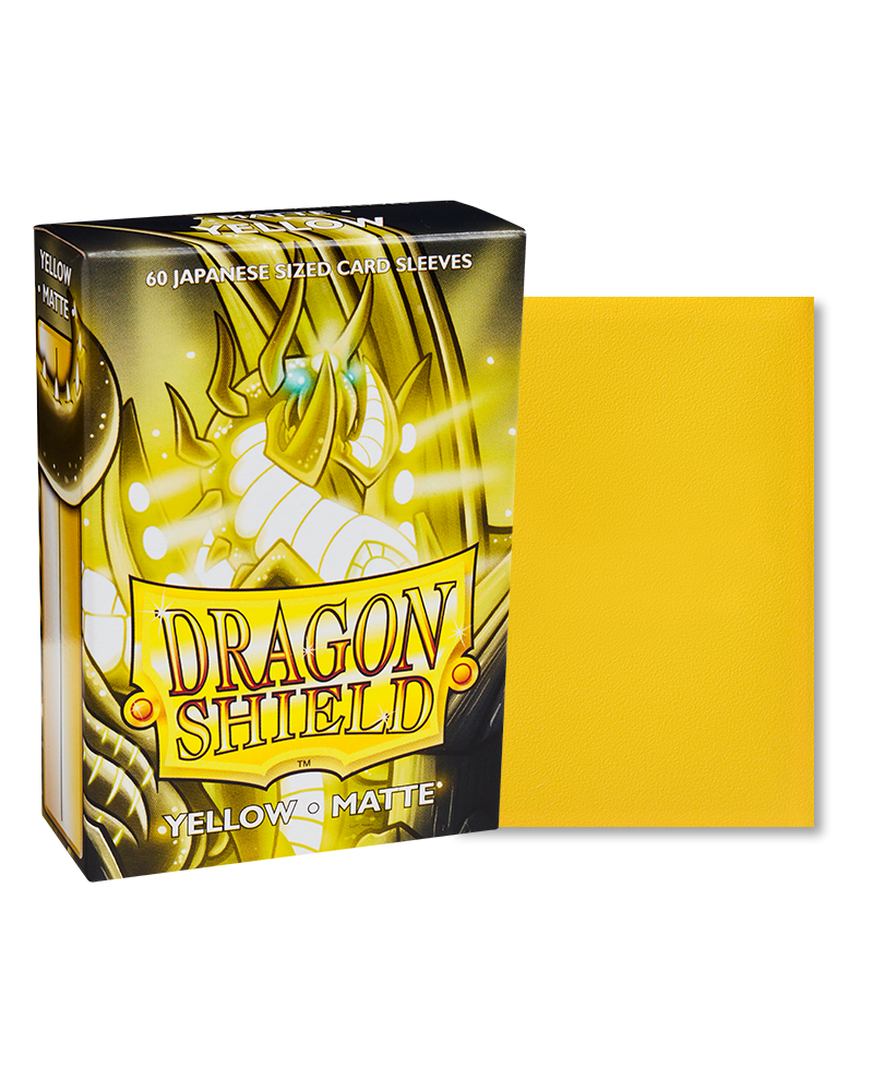 Dragon Shield: Yellow - Matte Sleeves - Japanese Size