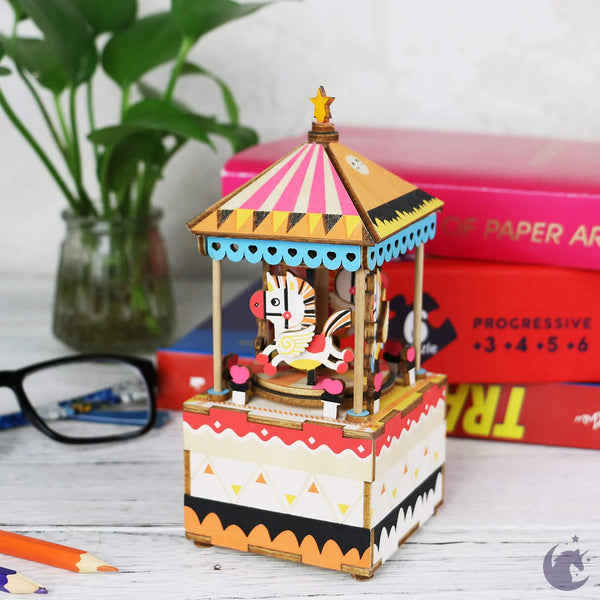 Robotime Rolife DIY Music Box Merry-Go-Round AM304