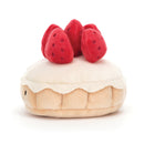 JELLYCAT PRETTY PATISSERIE TARTE AUX FRAISES MULTI-COLOURED 9X9X7CM