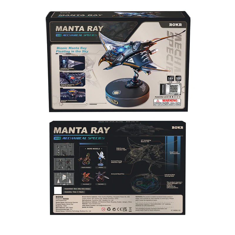 Robotime ROKR Manta Ray Mechanical 3D Puzzle Kit MI06 (Pre-Order)