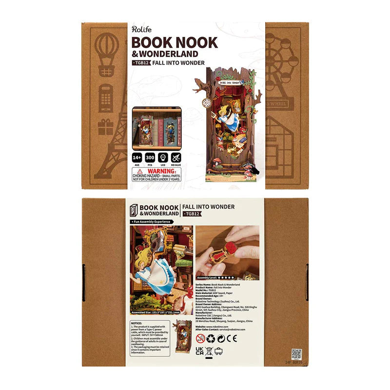 Robotime Rolife Fall into Wonder DIY Book Nook Shelf Insert Kit TGB12