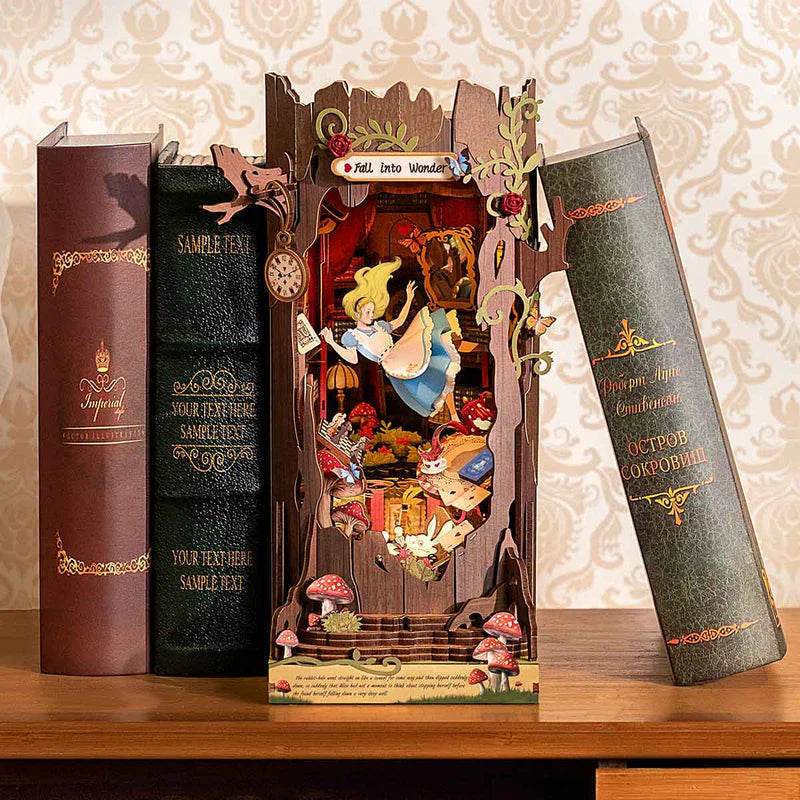 Robotime Rolife Fall into Wonder DIY Book Nook Shelf Insert Kit TGB12