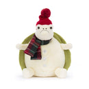 JELLYCAT SNOWMAN TIMMY TURTLE CREAM & GREEN 21X23X22 CM