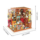 Robotime Rolife DIY Miniature House Kit DG102 Sam's Study Library