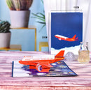 3D Airplane Greeting Card & 1pc Envelope