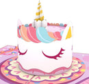 3D Unicorn Cake Greeting Card & 1pc Envelope
