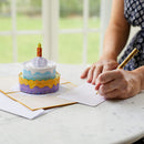 3D Happy Birthday Cake Greeting Card & 1pc Envelope