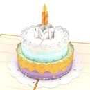 3D Happy Birthday Cake Greeting Card & 1pc Envelope