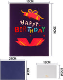 3D Pop Up Birthday Greeting Card & 1pc Envelope