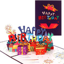3D Pop Up Birthday Greeting Card & 1pc Envelope