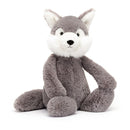 JELLYCAT BASHFUL WOLF ORIGINAL (MED) GREY & WHITE 9X12X31CM