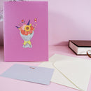 3D Handmade Flower Greeting Card & 1pc Envelope